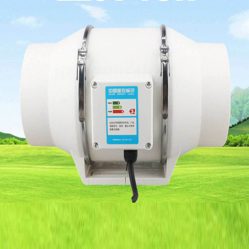 Extractor Fan | 8" Inch | Remote Duct | Hydroponic Air Circulation | Exhaust Vent