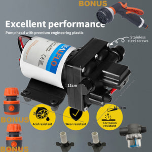 12V SEALFLO Water Pump | High Pressure Self-Priming | RV | Camping | Boat | 70PSI 11.3L/M