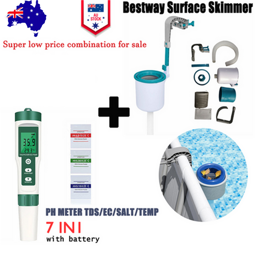 7-in-1 PH Meter | Water Quality Tester Pen | Bestway Surface Skimmer