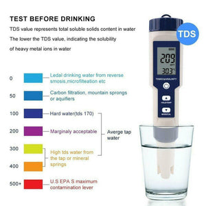 7-in-1 PH Meter | Water Quality Tester Pen | Bestway Surface Skimmer