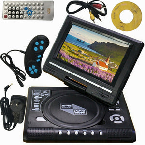 7-Inch Portable DVD Player | HD LCD Screen | 270-Degree Rotation | CD Card Compatible