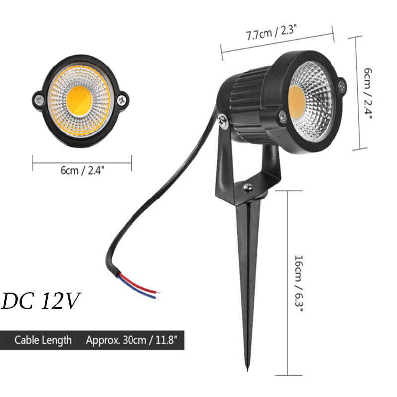10X 12V LED Waterproof Outdoor Garden Spotlights | Landscape Light Lamp | Yard Flood