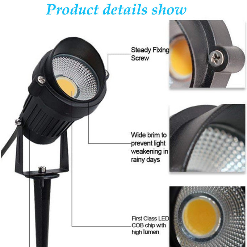 10X 12V LED Waterproof Outdoor Garden Spotlights | Landscape Light Lamp | Yard Flood