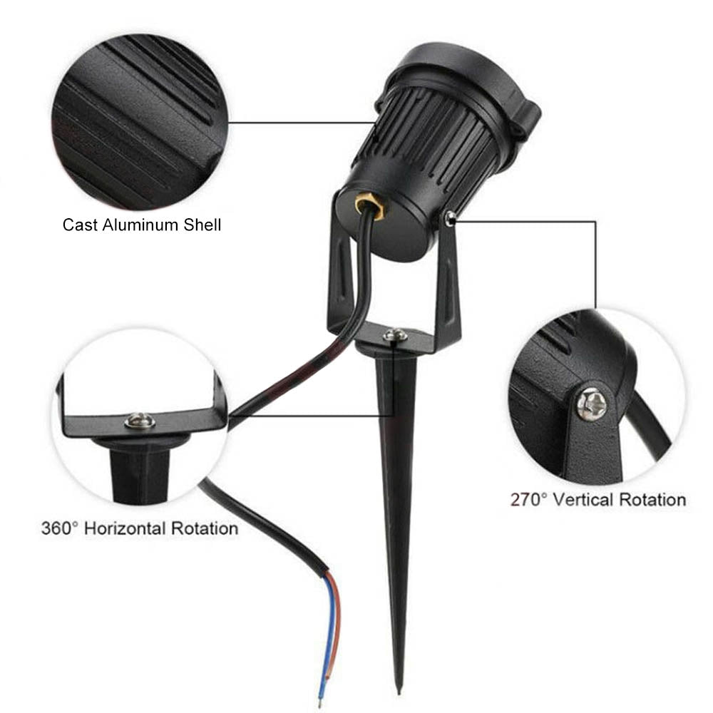 10PCS 12V LED Waterproof Outdoor Garden Spotlights | Landscape Light | Flood Lights