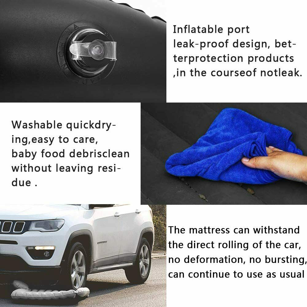 Inflatable Car Back Seat Mattress | Portable Camping Travel Air Bed