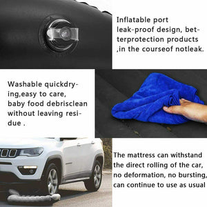 Inflatable Car Back Seat Mattress | Portable Camping Travel Air Bed