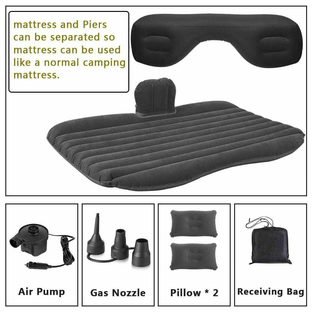 Inflatable Car Back Seat Mattress | Portable Camping Travel Air Bed