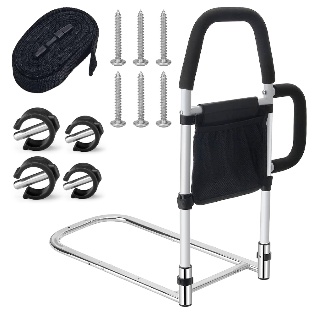Bed Rail Safety Assist Rail | For Elderly Adults | With Storage Pocket & Fixing Strap