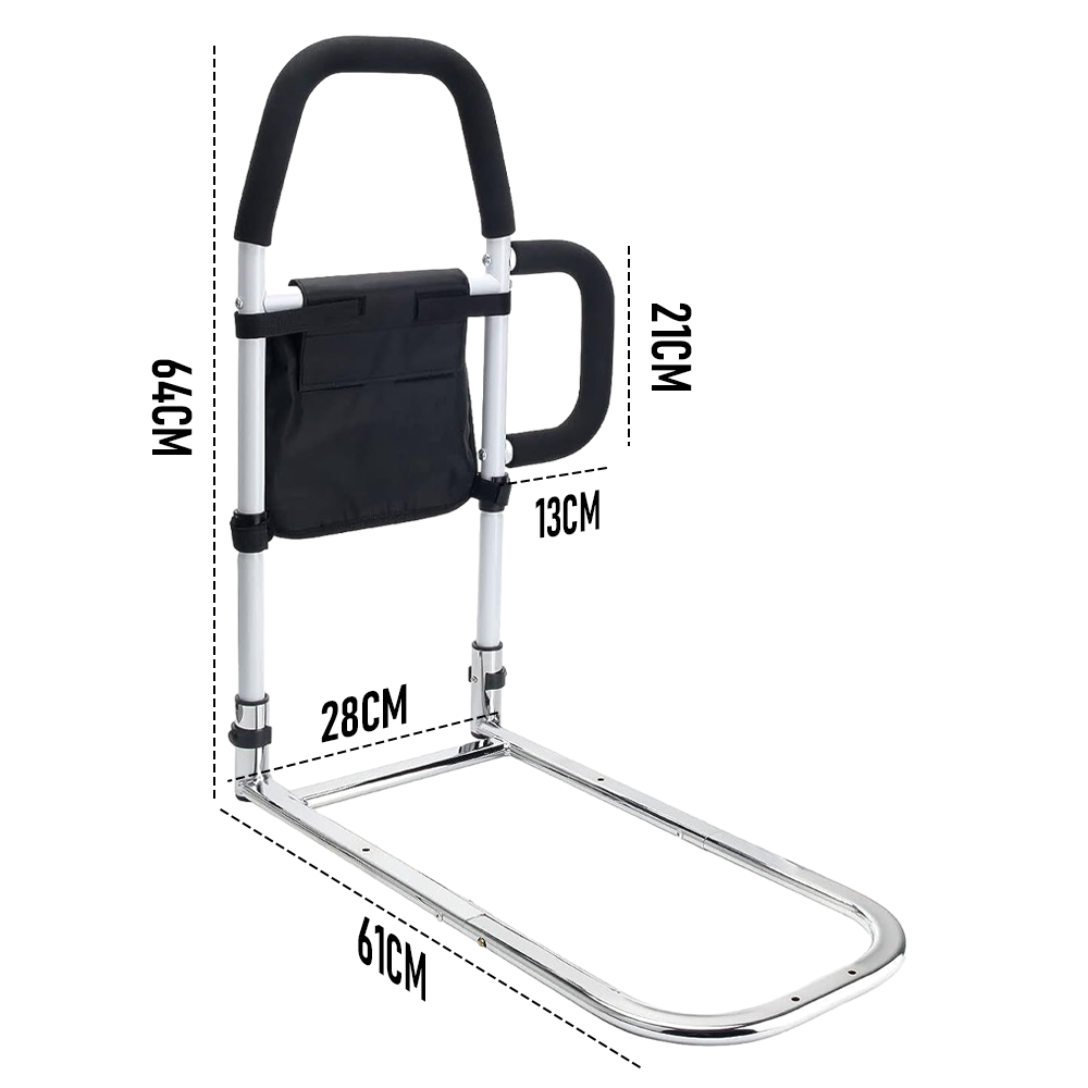 Bed Rail Safety Assist Rail | For Elderly Adults | With Storage Pocket & Fixing Strap
