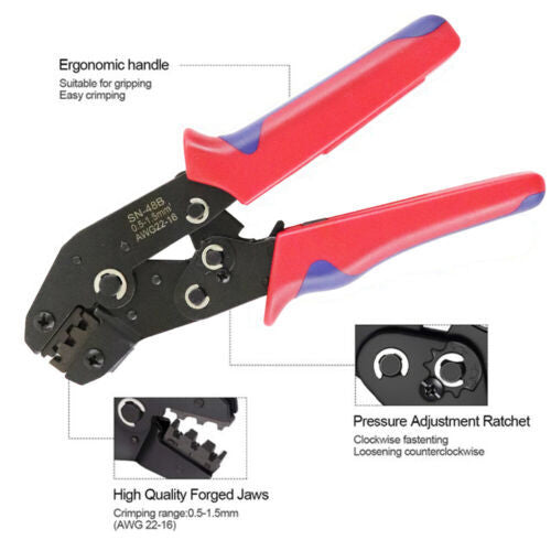 Assorted Waterproof Insulated Electrical Wiring Connectors | Crimp Terminals | Pliers