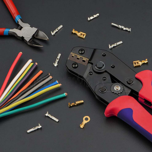 Assorted Waterproof Insulated Electrical Wiring Connectors | Crimp Terminals | Pliers