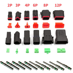 Black 1700X Deutsch DT Connector Kit | Genuine Deutsch Crimp Tool | Auto Marine