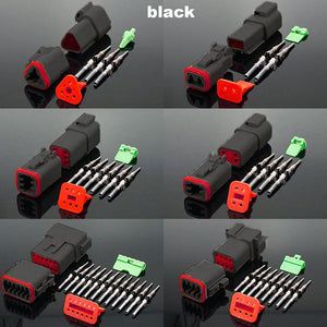 Black 1700X Deutsch DT Connector Kit | Genuine Deutsch Crimp Tool | Auto Marine