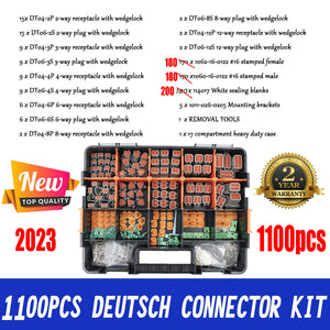 AU 1000 PCS Deutsch DT Connector Kit | 14-16AWG Stamped Contacts | 1100PCS UPGRADE