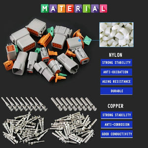 AU 1000 PCS Deutsch DT Connector Kit | 14-16AWG Stamped Contacts | 1100PCS UPGRADE