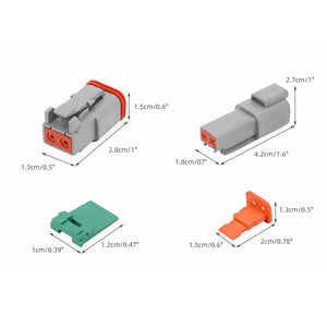 117PCS Deutsch Kit | DT 2-Way Series Connector Plug | Waterproof Auto Marine | 2-Pin