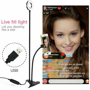 LED Selfie Ring Light | With Cell Phone Holder | Flexible Stand | Live Stream Lamp AU