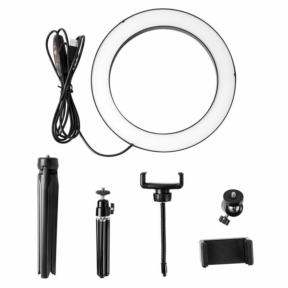 10" Dimmable LED Ring Light | Tripod Stand | For Phone | Makeup | Live Selfie