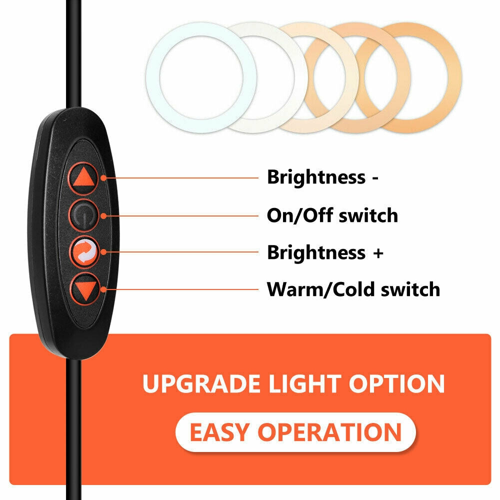 10" Dimmable LED Ring Light | Tripod Stand | For Phone | Makeup | Live Selfie