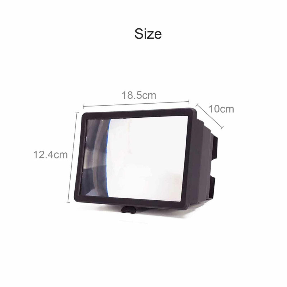 3D Mobile Phone Screen Magnifier | 12" HD Video Amplifier | Smartphone Stand