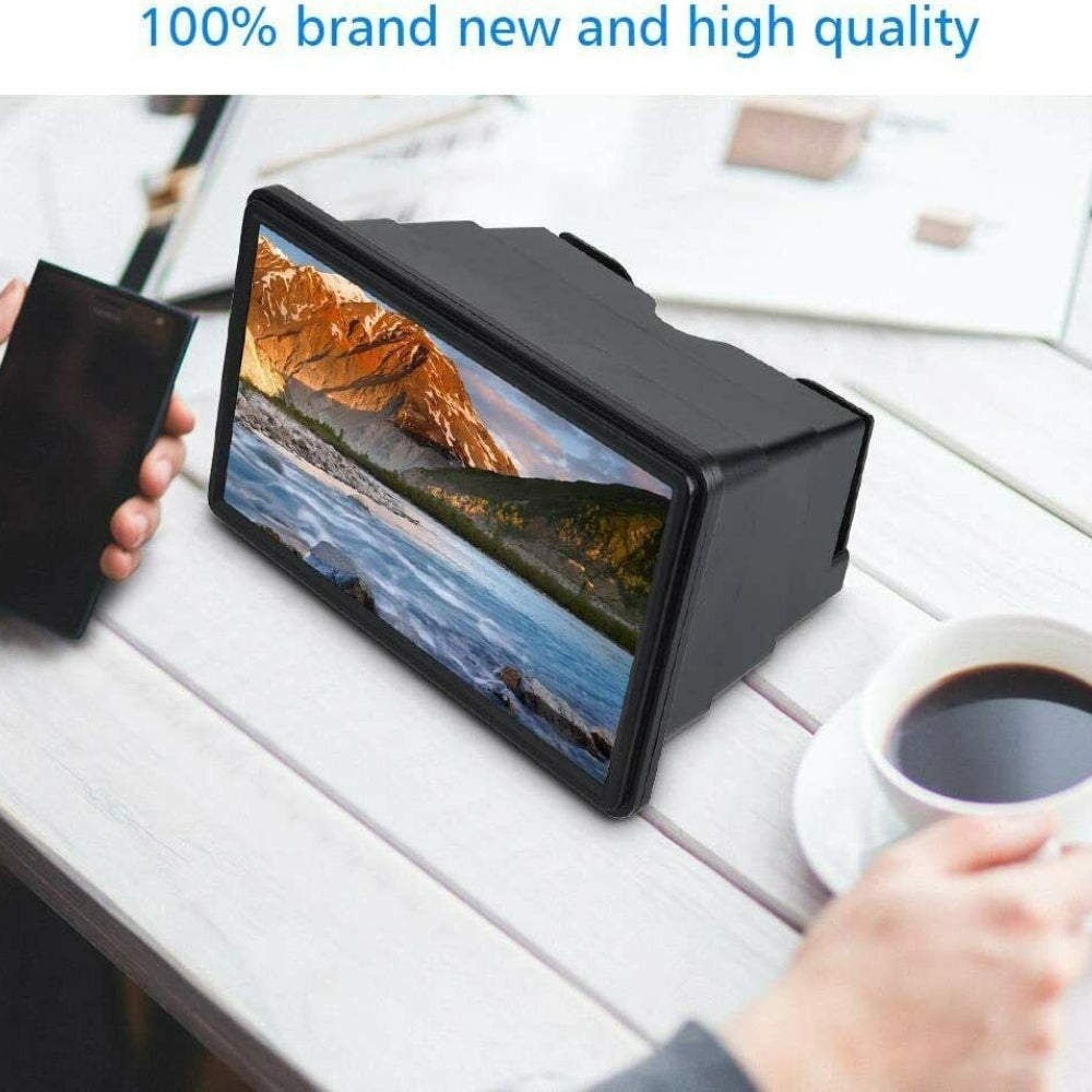 3D Mobile Phone Screen Magnifier | 12" HD Video Amplifier | Smartphone Stand