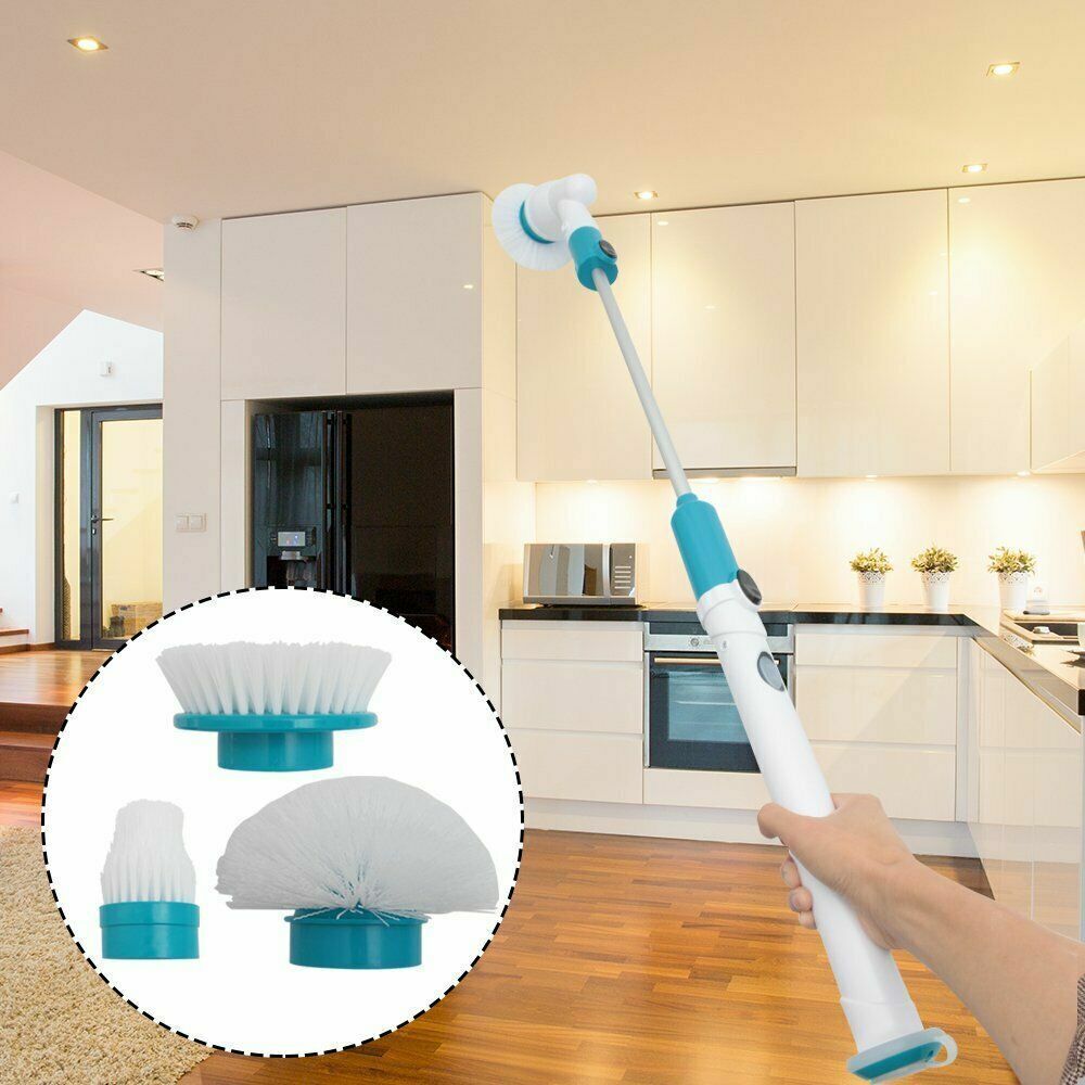 10PCS Rechargeable Spin Scrubber | Electric Turbo Scrub Cleaning Brush Kit | Cordless