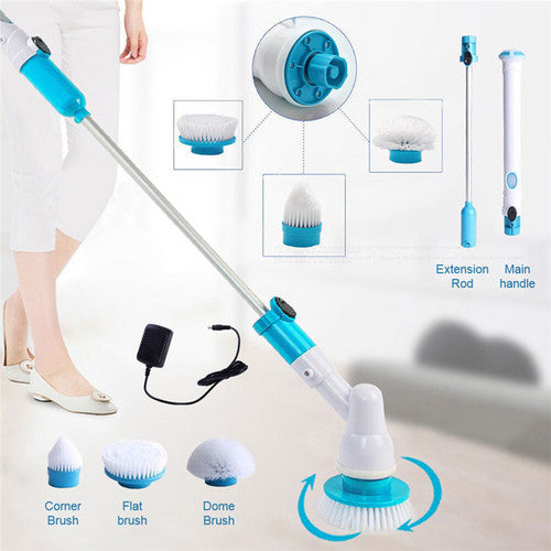 10PCS Rechargeable Spin Scrubber | Electric Turbo Scrub Cleaning Brush Kit | Cordless