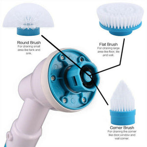 10PCS Rechargeable Spin Scrubber | Electric Turbo Scrub Cleaning Brush Kit | Cordless