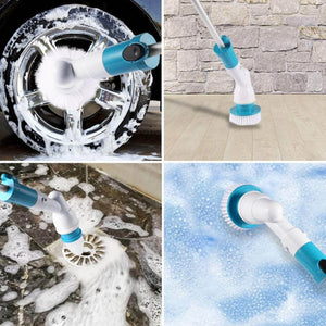 5PCS Rechargeable Spin Scrubber | Electric Turbo Scrub Cleaning Brush | Cordless Kit