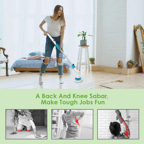 5PCS Rechargeable Spin Scrubber | Electric Turbo Scrub Cleaning Brush | Cordless Kit