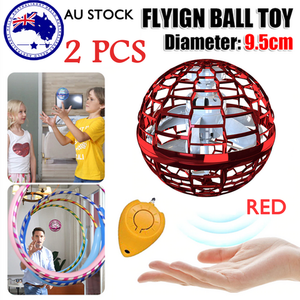 2PCS RED Flying Ball Mini Hand UFO Toys | Drone Helicopter Hover Quadcopter | Kids Toys Gifts