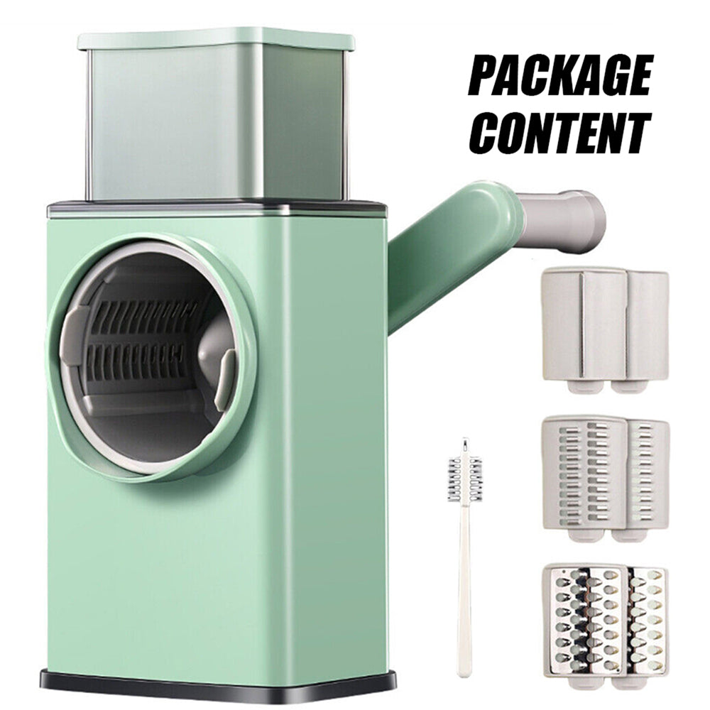 Kitchen Vegetable Food Manual Rotary Drum Grater | Chopper Slicer | Fruit Cutter