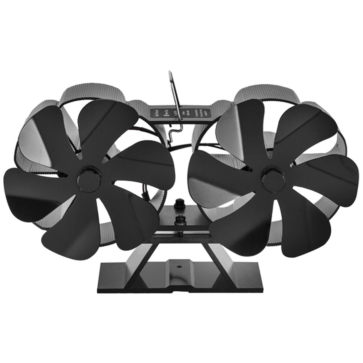 12-Blade Heat Fan | Self-Powered Wood Stove Top | Eco Heater | Silent Operation