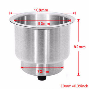 4PCS Stainless Drink Cup Holder Insert | For Boat | Car | Truck | RV | Camper | Yacht | Sofa