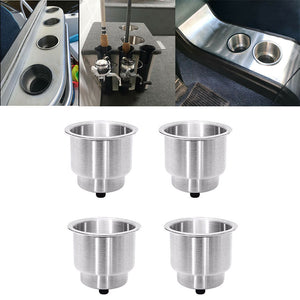 4PCS Stainless Drink Cup Holder Insert | For Boat | Car | Truck | RV | Camper | Yacht | Sofa