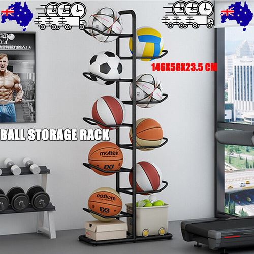 Basketball Soccer Storage Rack | Sport Ball Organizer | Ball Holder Display Stand