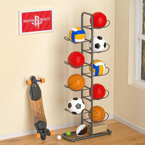 Basketball Soccer Storage Rack | Sport Ball Organizer | Ball Holder Display Stand