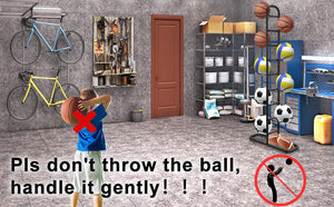 Basketball Soccer Storage Rack | Sport Ball Organizer | Ball Holder Display Stand