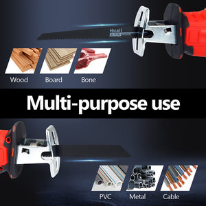 Red Cordless Electric Reciprocating Saw Cutter | With Blades for Makita Battery