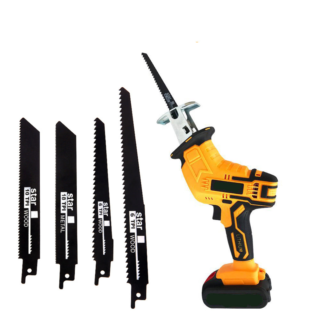 Yellow Cordless Electric Reciprocating Saw Cutter | With Blades for Makita Battery