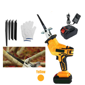 Yellow Cordless Electric Reciprocating Saw Cutter | With Blades for Makita Battery