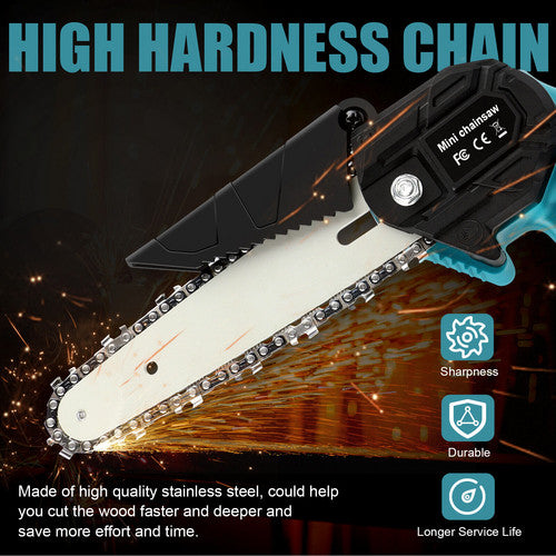 4"+6" Chainsaw Cordless Rechargeable Wood Cutter Saw | Chain Saws | Electric Tools