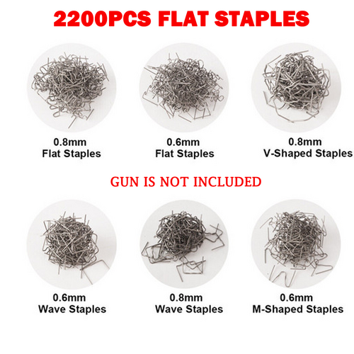2200PCS Plastic Welder Garage Tool | Hot Staple Staplers | Bumper Repair Welding Kit
