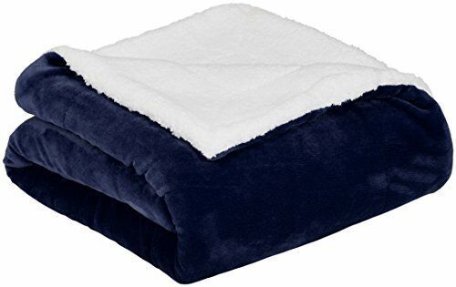 Double-Side Flannel Heated Electric Throw Rug | Blanket | Fast Heating | Warm Washable | BLUE