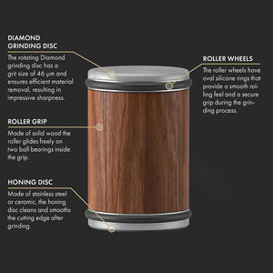 Rolling Knife Sharpener Kit | Straight Edge Roller Knife Sharpening Gift Set