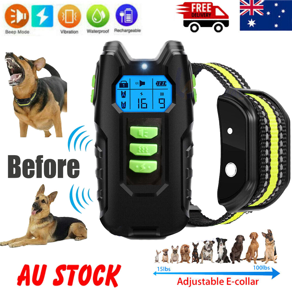 Electric Pet Dog Training Anti-Bark Collar | Sound & Vibration | Auto Rechargeable