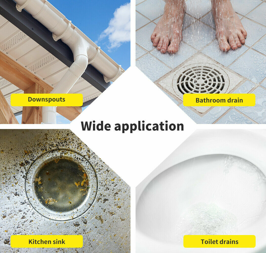 Plumber Drain Snake Pipe Cleaner | Metal Pipeline Tool | 12M + 6 Drill Bits | DIY