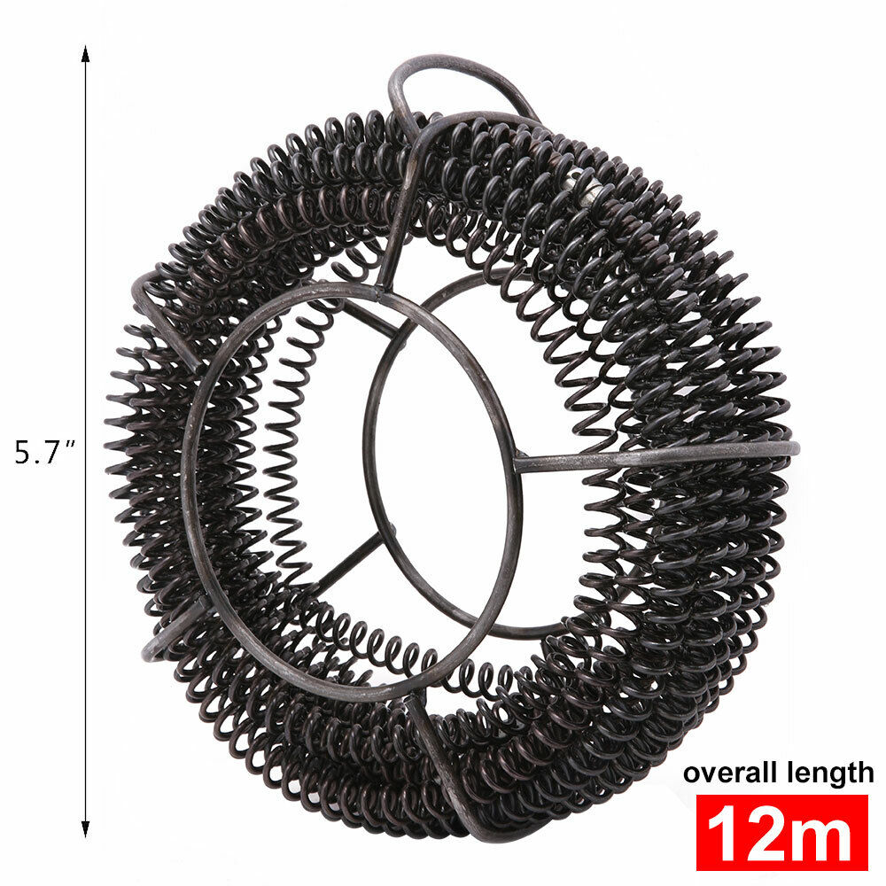 Plumber Drain Snake Pipe Cleaner | Metal Pipeline Tool | 12M + 6 Drill Bits | DIY