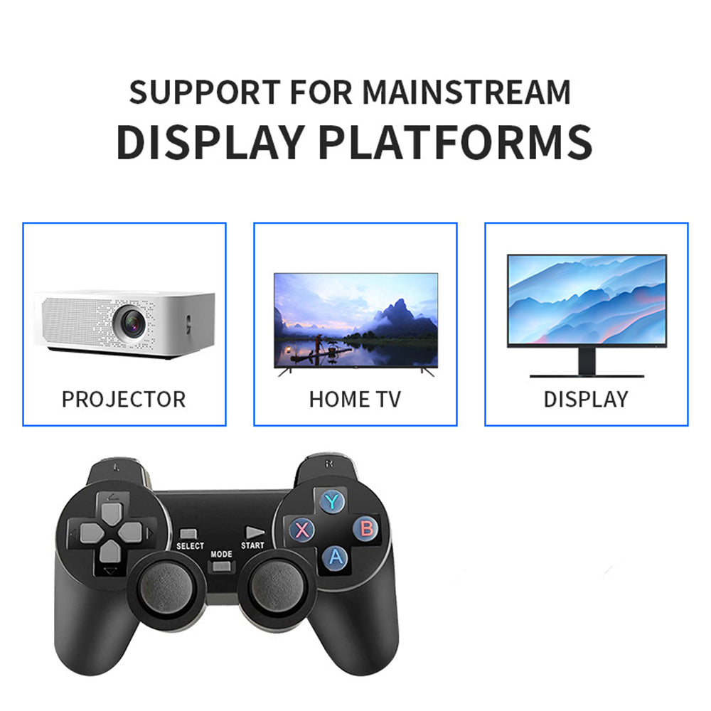 64G 4K Retro Video Game Stick | 10,000+ Games | HDMI Console | 2 Wireless Controllers