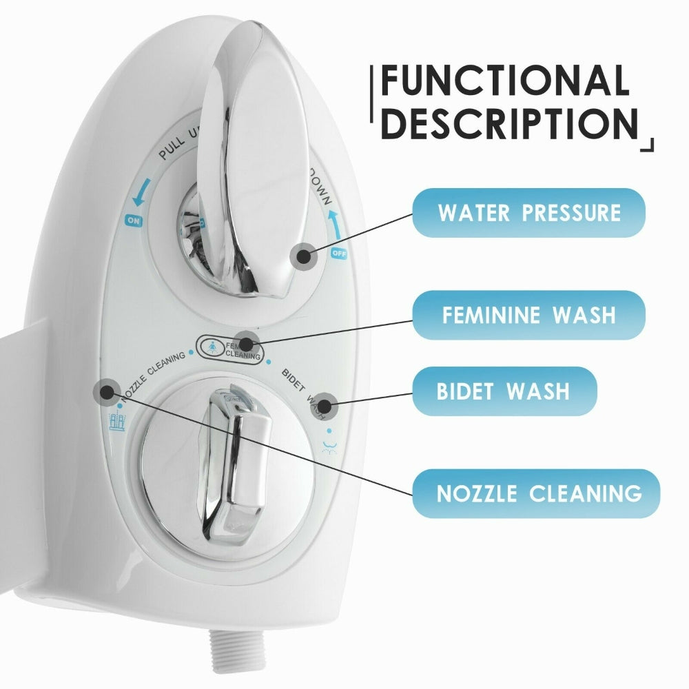 Toilet Bidet Seat Spray | Hygiene Water Wash Clean | Sanitation Bathroom Attachment